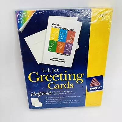 30 Ink Jet Greeting Cards & Envelopes 5.5”x8.5” Matte Coated Half-Fold New • $13.97