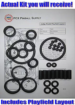 1993 Bally/Midway Judge Dredd Pinball Rubber Ring Kit • $27.45