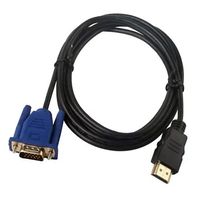 HDMI Male To VGA D-SUB Male Video Adapter Cable For PC TV Computer Monitor 1M UK • £4.74