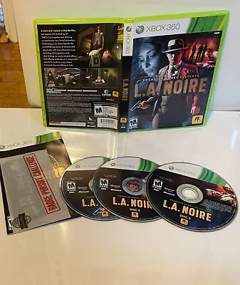 LA Noire (Microsoft Xbox 360 2011) Complete W/ Badge Pursuit Challenge CIB • $5