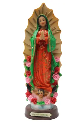 Virgen De Guadalupe/ Virgin Mary Resin Statue 8 Inches 6453 • $23.99