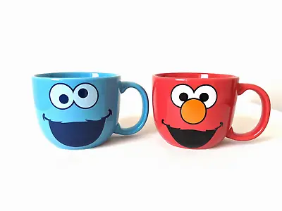£11.99 • Buy Sesame Street / Port Aventura - Cookie Monster & Elmo Mugs / Bundle