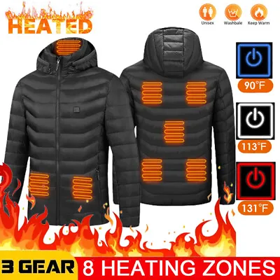 $49.97 • Buy Heated Vest Jacket With Battery Pack Electric Heating Coat Thermal Warm Winter