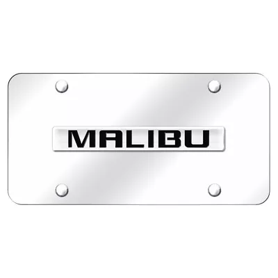 License Plate Chrome For Chevrolet Malibu Name On Chrome [Officially Licensed] • $58.72