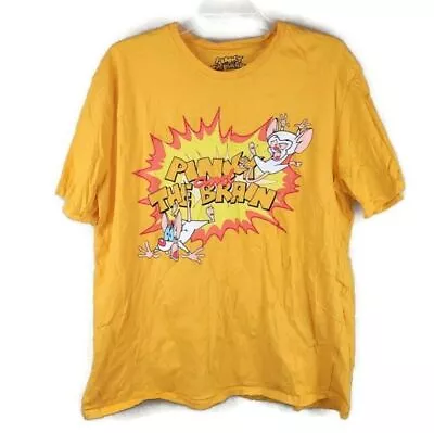 Pinky And The Brain Mens Tee XL 90's Novelty Graphic Short Sleeve Vintage • $14.17