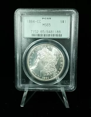 1884 CC S$1 Morgan Silver Dollar PCGS MS65 OLD GREEN HOLDER #0264 • $525