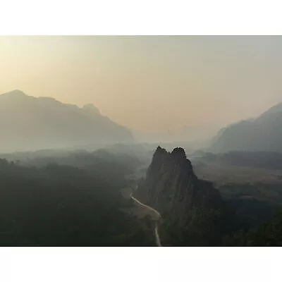 Sunset Laos Southeast Asia Landscape Photography XL Wall Art Canvas Print • £21.99