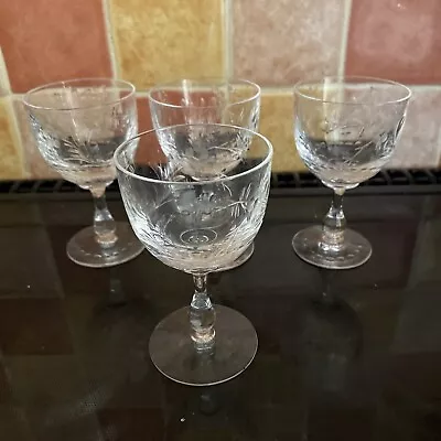 Set Of Four Edinburgh Crystal Wine Glasses • £24