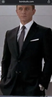 TOM FORD Bond Quantum Of Solace Oxford Grey Mohair Cashmere Suit Daniel Craig • £1295