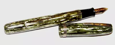 Vintage Moore Striated Fountain Pen! Body Only! 14k No. 4 Nib! For Parts/repair! • $79.99