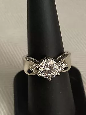 Victoria Wieck Beautiful Sterling Brilliant  CZs Engagement Style Ring Size 6.5 • $69.95