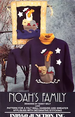 NOAH'S FAMILY ~ Felt Wall Hanging And Sweater Applique ~ Animals-Lion-Elephant + • $5.94