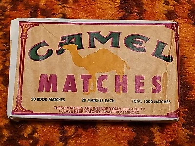 VTG Unopened CAMEL Box Of Matchbooks (50 Book Matches= 1000 Matches) NOS • $5.95