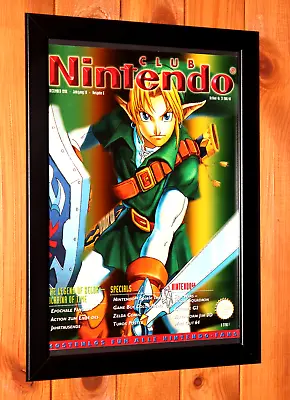 1998 The Legend Of Zelda Ocarina Of Time N64 Old Small Promo / Poster Ad Framed • $53.08