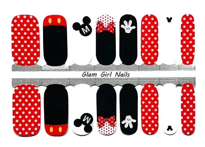 Mickey Mouse And Minnie Disney Nail Polish Strips / Nail Wraps / Nail Stickers • $4.99