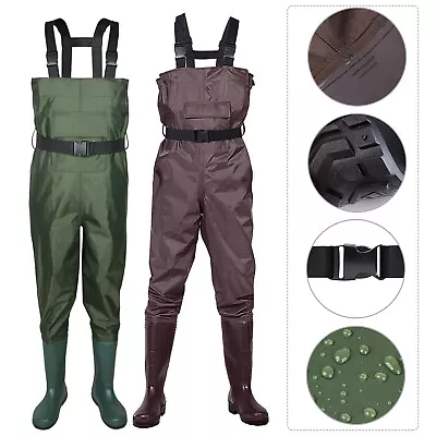 Bootfoot Chest Wader 2-Ply Nylon/PVC Waterproof Fishing Waders For Men And Women • $33.85