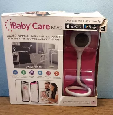 IBaby M2C PRO WiFi Baby Monitor Camera With FHD Audio 1080P W/Night Vision Wall • $39.99