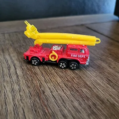 Vintage PlayArt Red Metal Fire Engine Truck 1/64 • $6.99