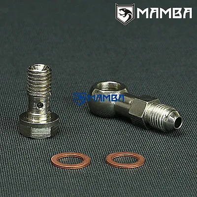 4AN To M10x1.5 Turbo Oil Engine Supply Banjo Bolt Kit Suits MAZDA 323 Miata MX-5 • $29.50