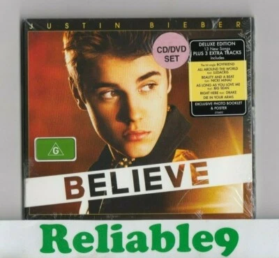 $16.95 • Buy Justin Bieber - Beleive Deluxe CD+DVD+Bonus Tracks Digipak Sealed-2012 Australia