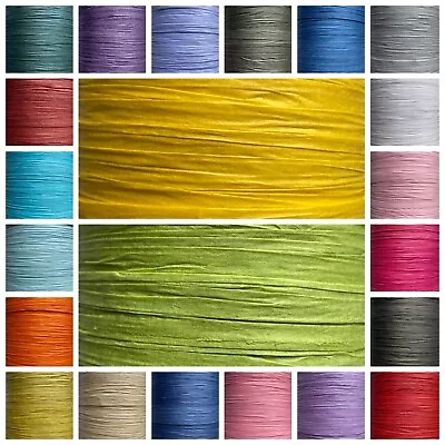 Paper Raffia 22 Colours 1m-50m Ribbon Decoration Scrapbooks DIY Crafts 9mm-35mm • £1.83