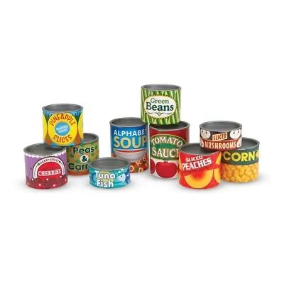 Let's Play House Cardboard Grocery Cans Removable Lids -  - Melissa & Doug • £11.99