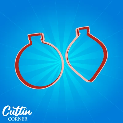 £3.49 • Buy Bauble Cookie Cutter Set Of 2 - Christmas Fondant Polymer Cookie Icing Crafts