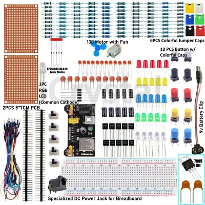 830 Point Solderless Breadboard 65 Pcs Jumper Cable Mb-102 Power Supply Module • $16.99