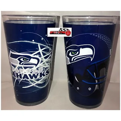 $29.99 • Buy Seattle Seahawks Boelter NFL Sublimated Volt 16oz Pint Glass Set FREE SHIP!!
