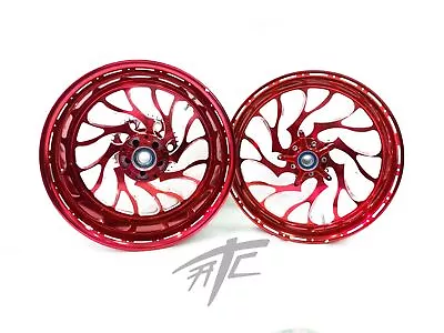 Gsxr 240 Fat Tire Candy Cherry Hellian Wheels 01-08 Suzuki Gsxr 1000 • $3299.99