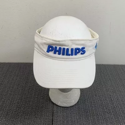 Philips Visor Unisex Adjustable White Blue Pinnacle Port Authority Strapback Cap • $4.74