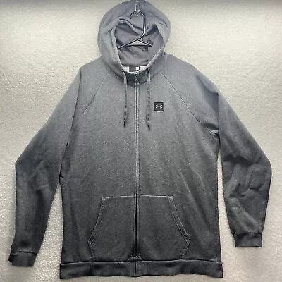 Under Armour Hoodie Mens XL Gray Full Zip Loose Hooded Sweatshirt Pockets Active • $18.88