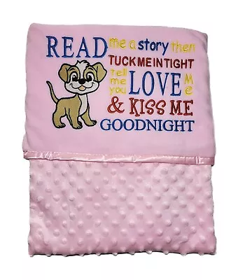 Embroidered Baby Blanket Puppy And Rhyme Choice Of Colours • $28.98