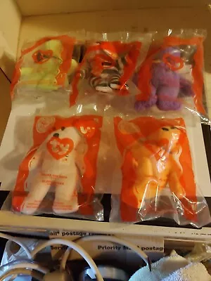 2004 McDonalds Ty Teenie Beanie Babies Bear Lot Of 5 #78911&12 Sealed NIP • $4.99