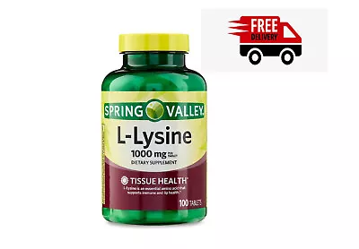 Spring Valley L-Lysine Tablets 1000 Mg 100 Count  New Free Shipping USA • $8.19