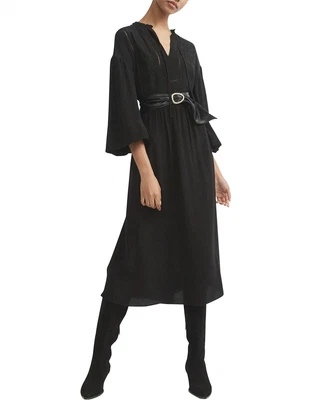 $50 • Buy WITCHERY Black Trim Maxi Dress - Autumn Winter Classic Staple Sz12(ish) BNWT