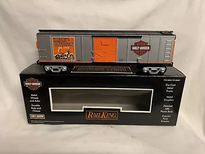 Mth Railking Harley Davidson Motorcycle 1940 Ad 40’ Box Car 30-74159! O Gauge • $99.95