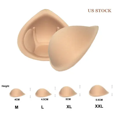 Breast Forms Enhancer Pair Of Sponge Foam Bra Inserts Fake Boobs Mastectomy • $11.99