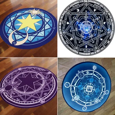 Card Captor Carpet Round Magic Circle Floor Mat Home Area Multi-function Rugs  • $26.61