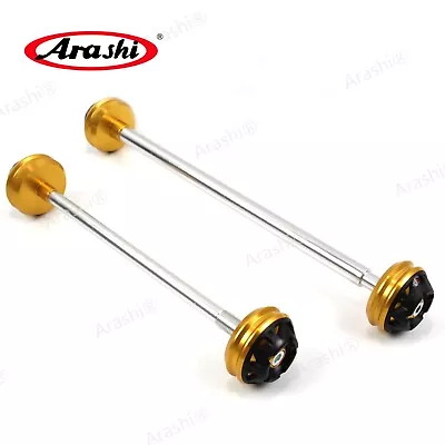 Front Rear Wheel Crash Protector Axle Fork Slide For Yamaha YZF R1 2007 2008 GD • $74.99