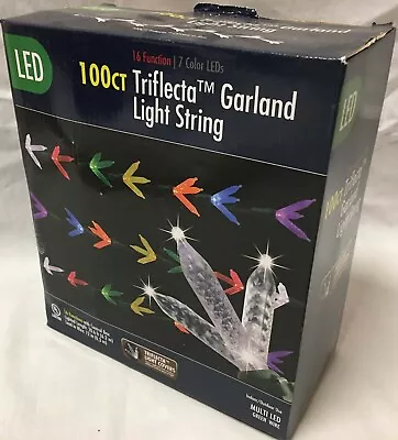 Triflecta Garland 100 LED Triple Wings Chaser 16 Function Christmas Light String • $43.97