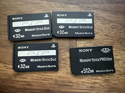 Lot Of Genuine Sony 32mb Sony PSP Memory Stick Pro Duo Memory Card 512mb • $24.99