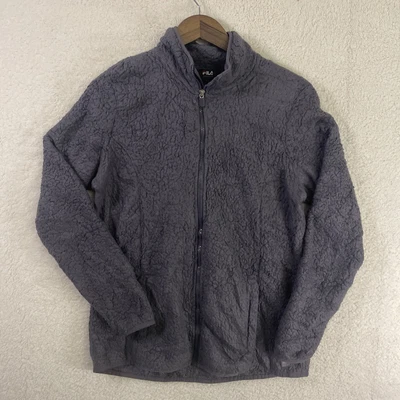£8.99 • Buy FILA Women’s Grey Sheep Wool Style Full Zip Fleece Sweatshirt - Size Large 