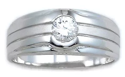 Sterling Silver Men's Solitare Briolite Ring SZ 12 • $79.99