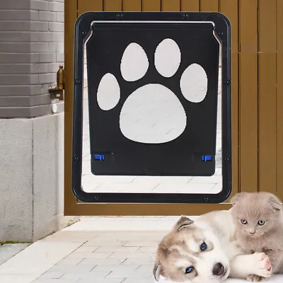 Pet Cat Dog Magnetic Lock Door Automatic Sliding Lockable Flap Lock Door • $10