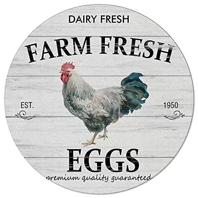 $22.87 • Buy Farmhouse Rooster, Elastic Fitted Edged Round Tablecloth Fade Resistant Anti-...
