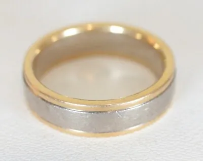 Furrer-Jacot 18k White Gold & Yellow Gold Two-Tone Wedding Band Ring Men Size 10 • $999.99