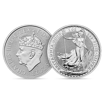 1 Oz 999 Fine Silver 2023 The Coronation Britannia King Charles III Bullion Coin • $75.95