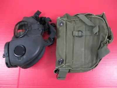 Post-Vietnam US Army M17A1 Gas Mask & Canvas Carry Bag W/Straps  Dtd 1978 - NICE • $84.99