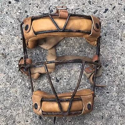 Antique Metal Baseball Catchers Face Mask Guard Vintage Sports Equipment (a) • $19.99